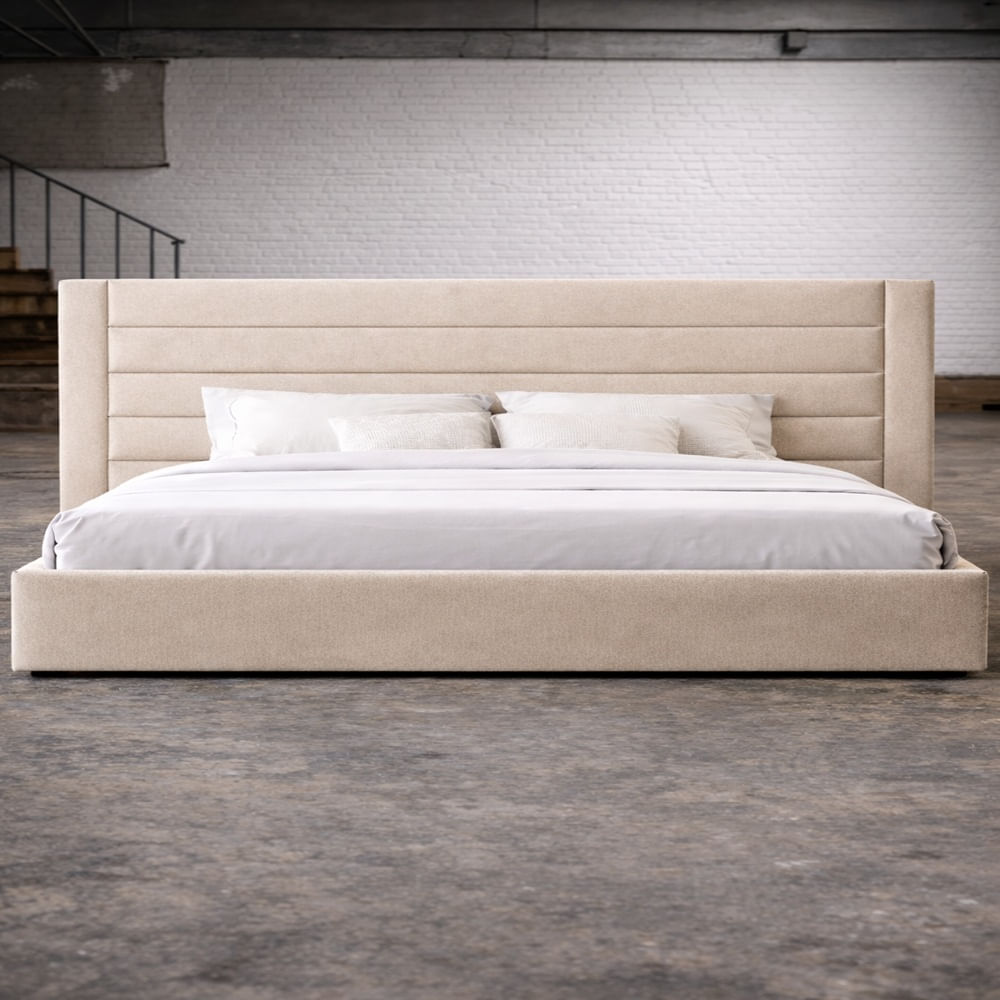 CAMA BOX TARIMA SALEM 1.5 PLAZAS BEIGE CAMA BOX TARIMA SALEM 1.5 PLAZAS BEIGE
