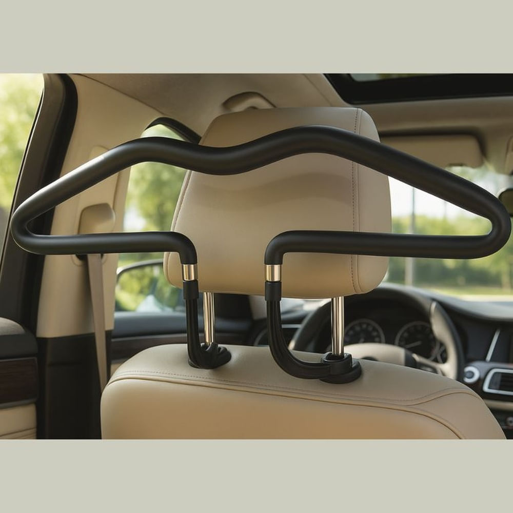 Kit de 2 ganchos para colgar ropa en asiento auto camioneta Negro Kit de 2 ganchos para colgar ropa en asiento auto camioneta Negro