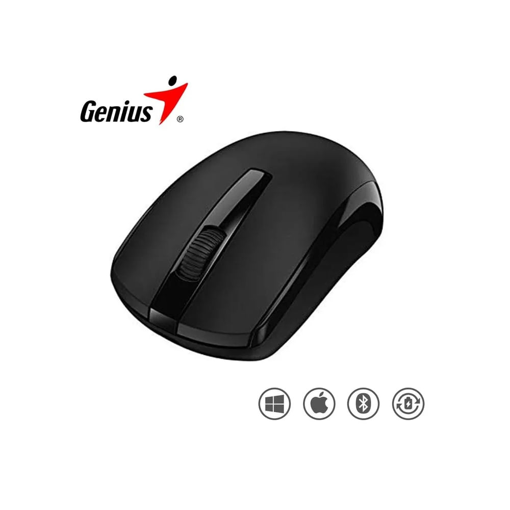 Mouse Inalambrico Genius ECO-8100 Bateria Recargable - Negro Mouse Inalambrico Genius ECO-8100 Bateria Recargable - Negro
