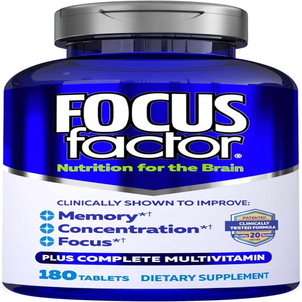 Focus Factor Suplemento cerebral multivitamínico que mejora la memoria y la claridad