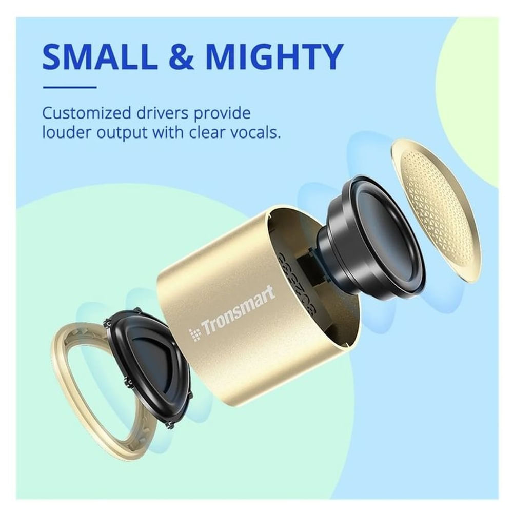 Minialtavoz portátil NIMO 5W Bluetooth speaker Dorado