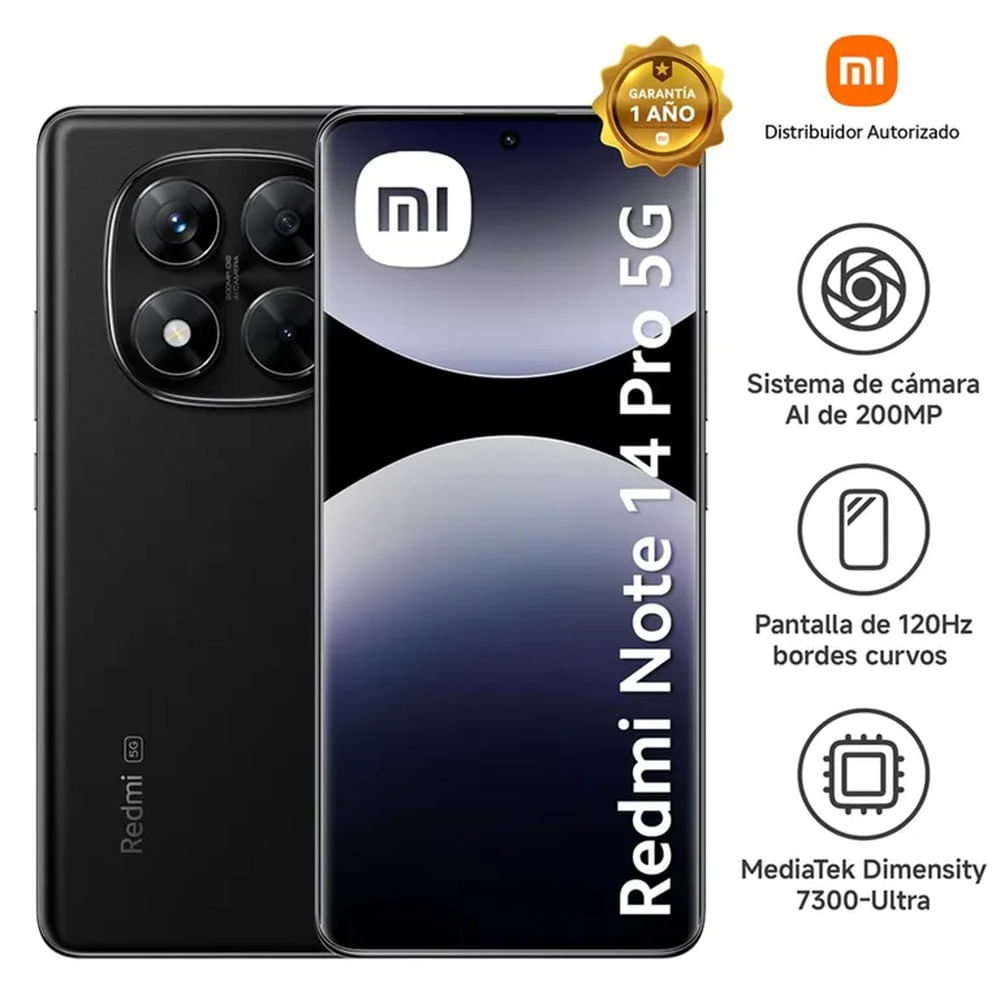 Celular Redmi Note 14 Pro 5G 8GB 256GB Negro Negro Celular Redmi Note 14 Pro 5G 8GB 256GB Negro Negro