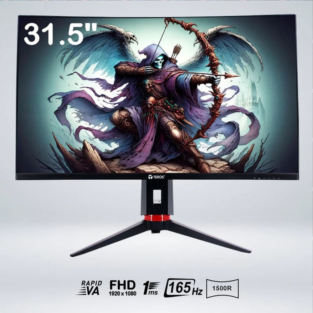 Monitor curvo gaming TEROS TE-3215G, 31.5 FHD VA