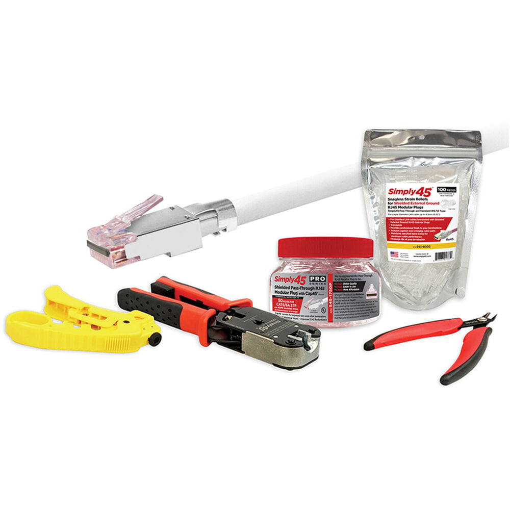 Kit de Inicio Simply45 Proseries Pass Through Cat 6 6A Stp S45 Psk6S