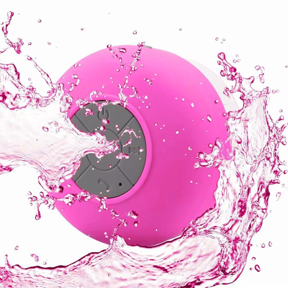 Parlante de Ducha Bluetooth Manos Libres Micrófono Integrado Contesta Llamadas Fucsia