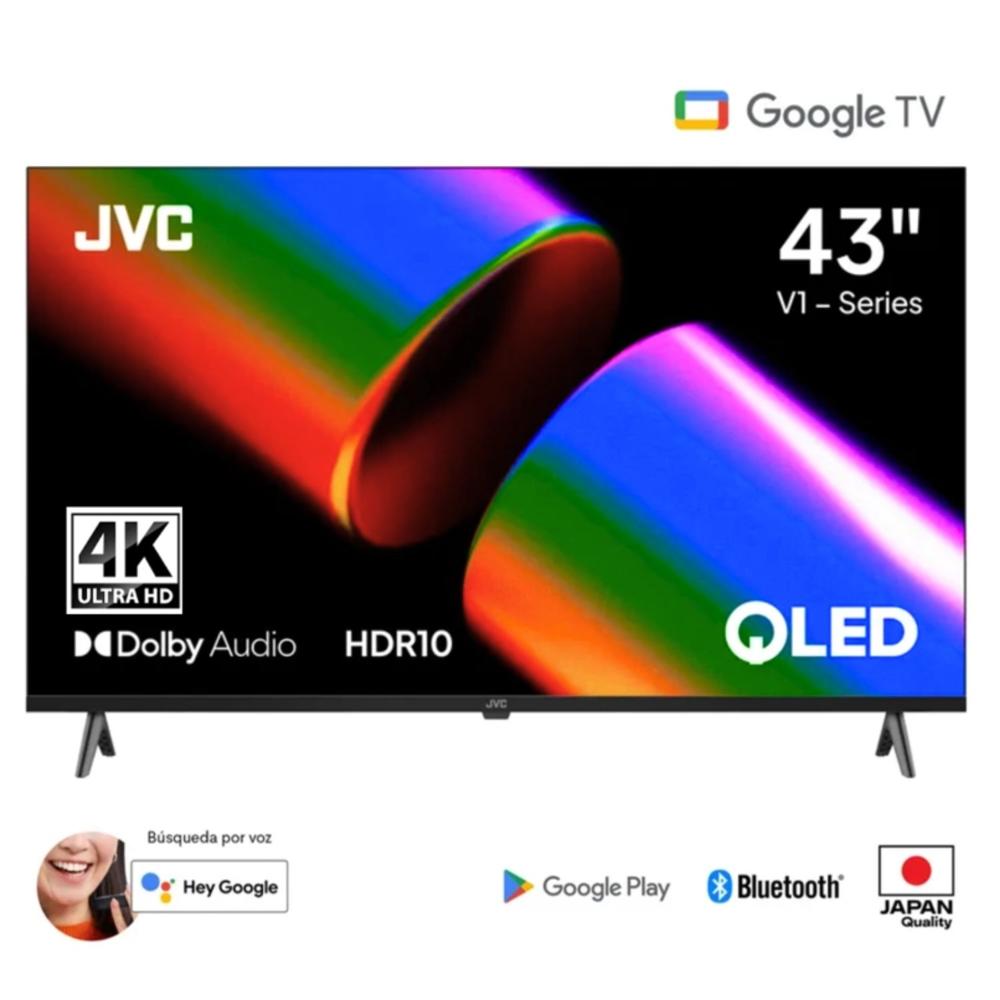 TELEVISOR JVC 43 QLED UHD 4K GOOGLE TV LT-43KB758 SMART TV