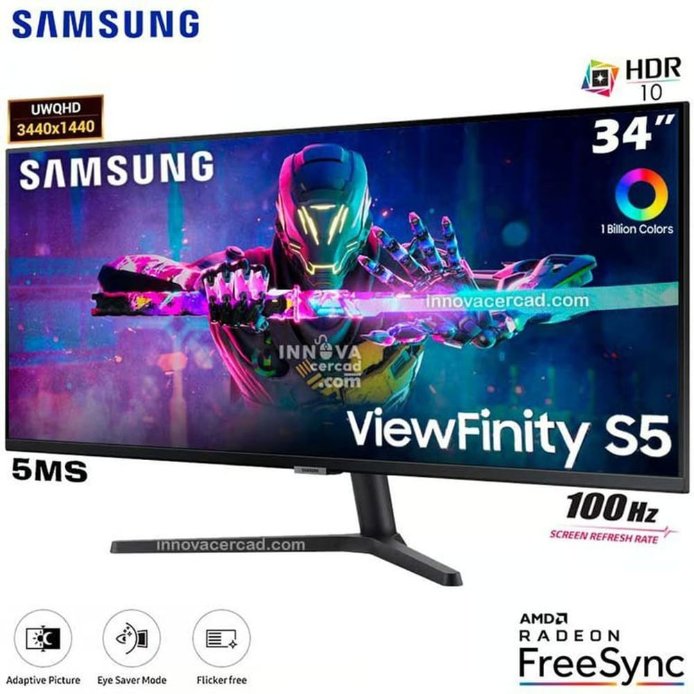 Monitor SAMSUNG VIEWFINITY S5 HDR LS34C500GALXPE