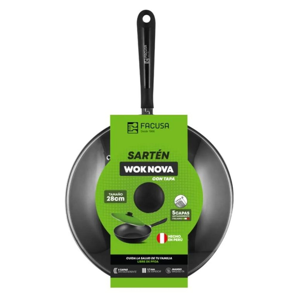 SARTEN NOVA WOK 28 CM T/V