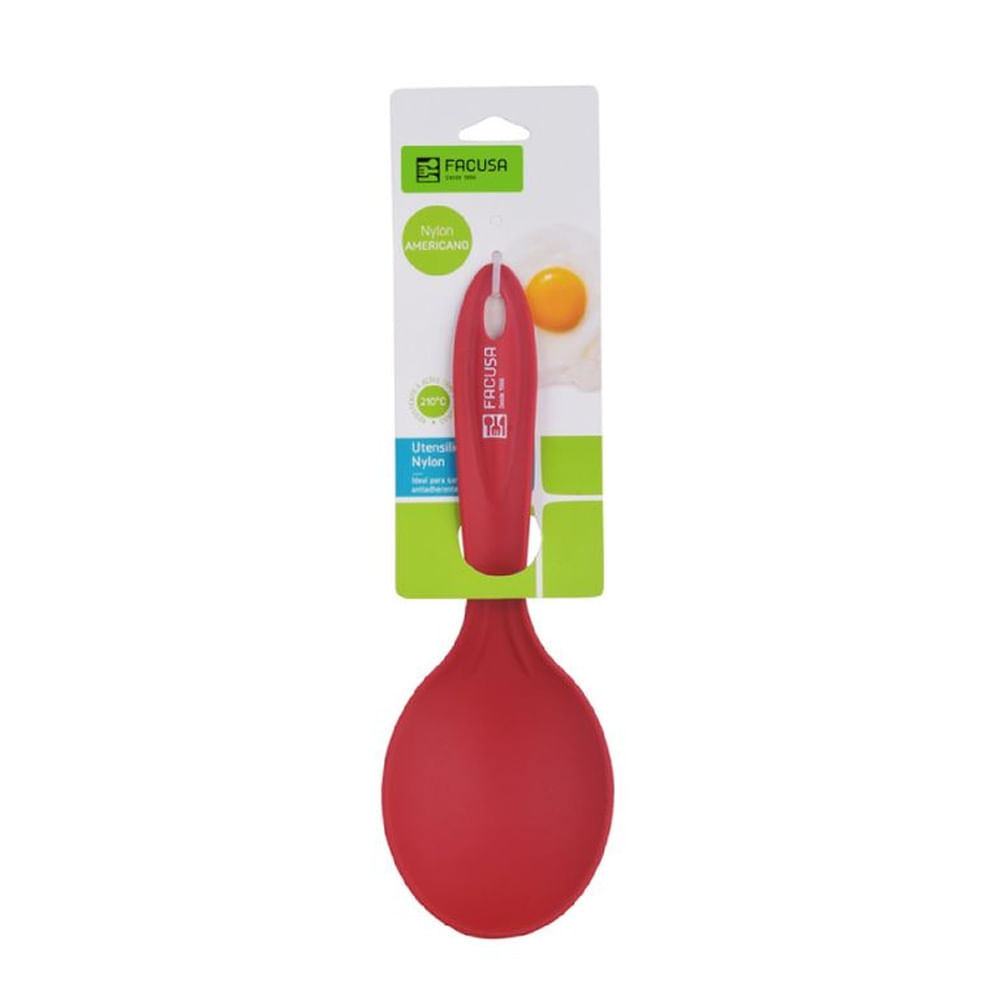 BLISTER DE UTENSILIOS CUCHARON CHINO NYLON ROJO FACUSA