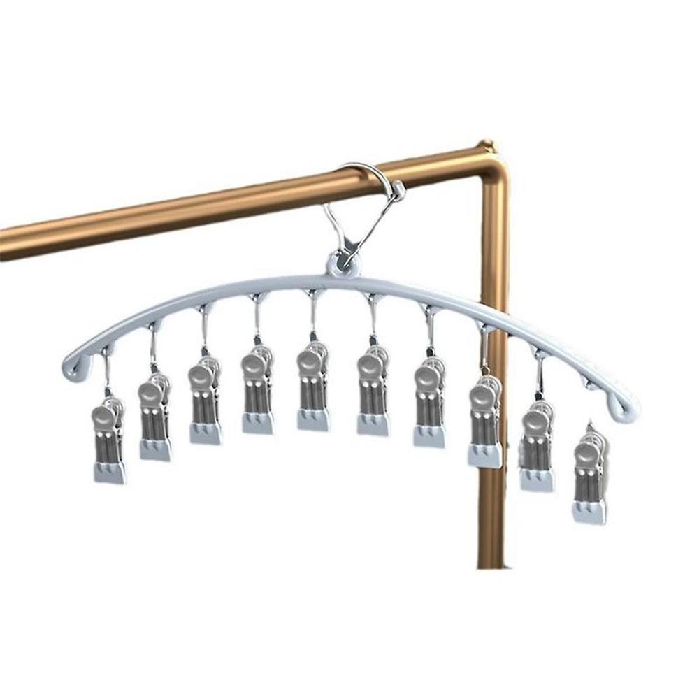 COLGADOR DE ROPA SECADOR COLGANTE DE 10 GANCHOS CLIPS