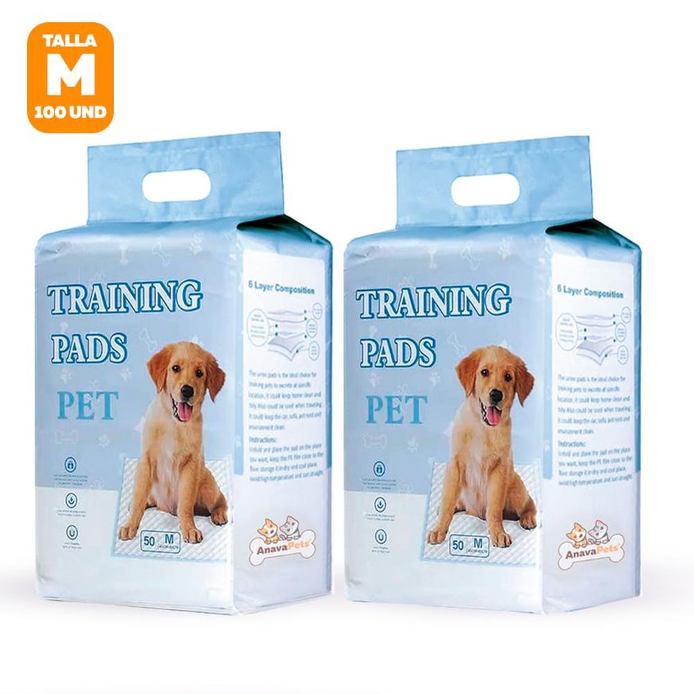 Pack De 2 Pañales de Piso Talla M 60X40 Cm Pack De 2 Pañales de Piso Talla M 60X40 Cm