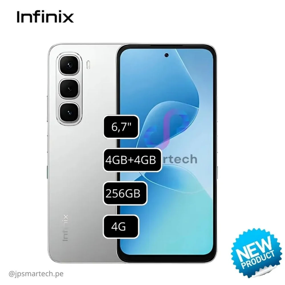 CELULAR INFINIX HOT 60i 4GB+4GB 256GB - Silver