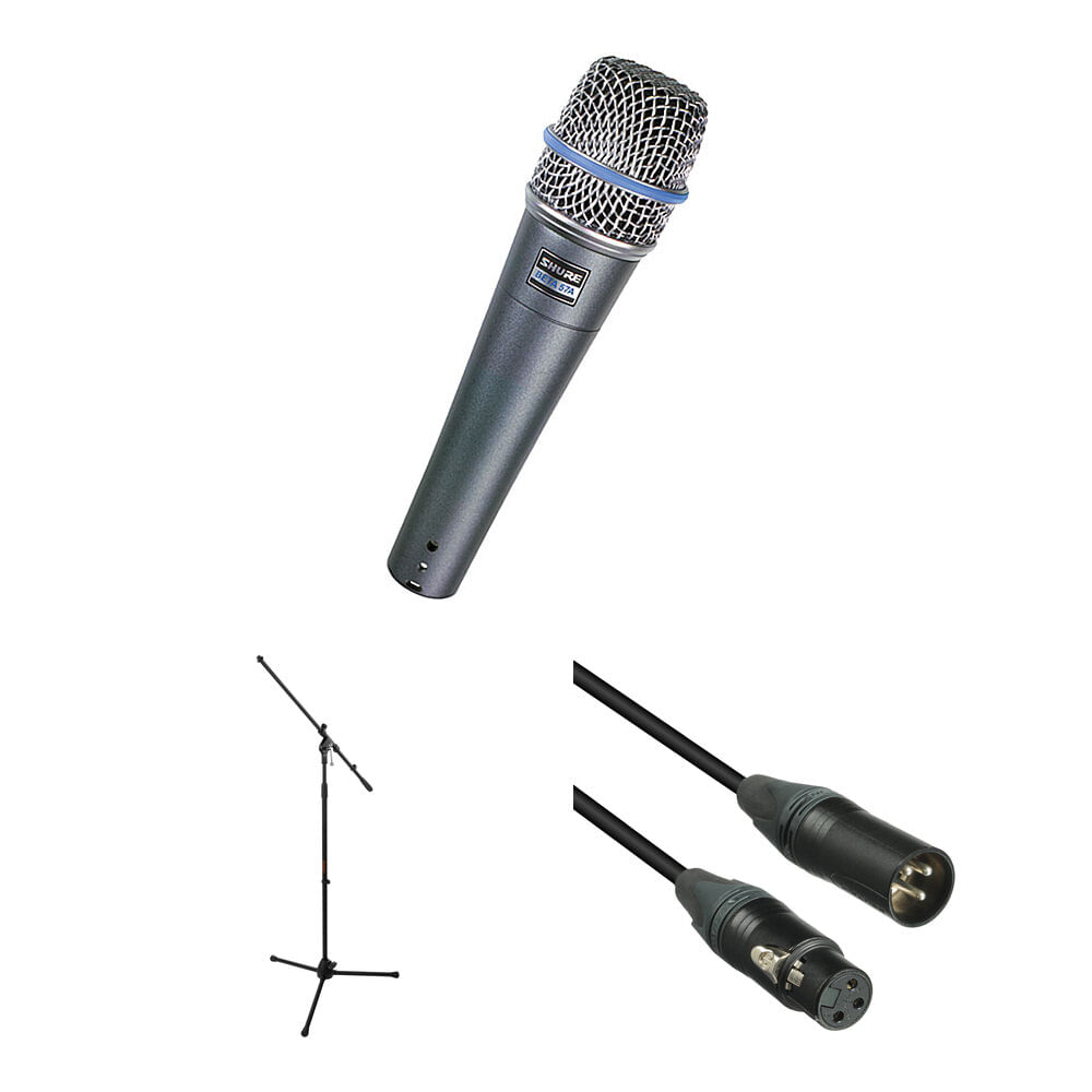 Micrófono Shure Beta 57A Supercardioide con Soporte de Trípode, Cable Premium y Accesorios 1379448-REG Micrófono Shure Beta 57A Supercardioide con Soporte de Trípode, Cable Premium y Accesorios 1379448-REG