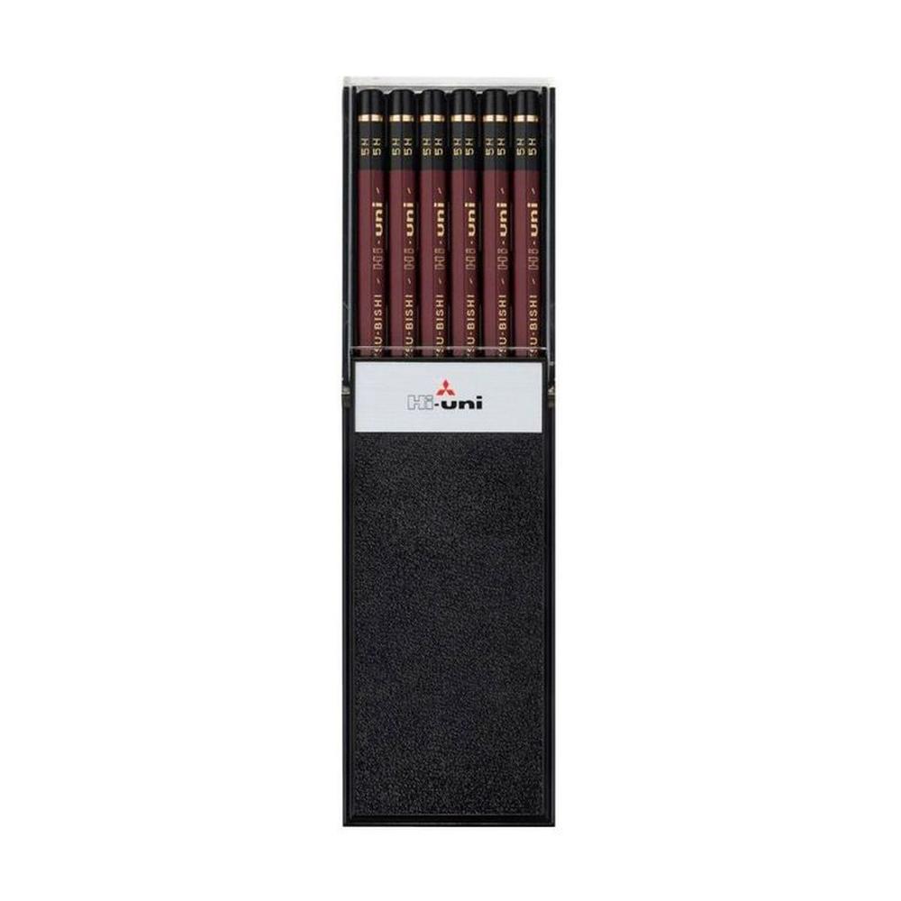 Lápiz de Grafito HI-UNI 5H Estuche x12