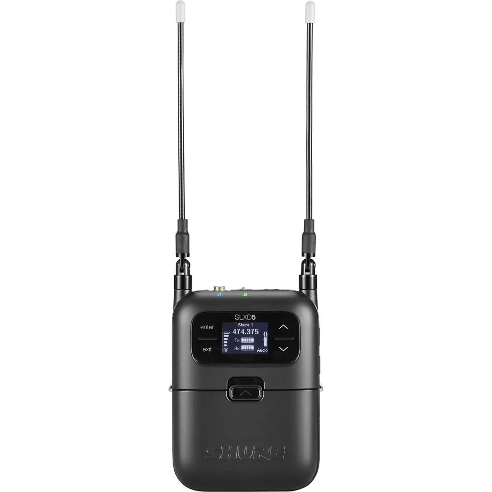 Receptor Inalámbrico Digital Shure SLXD5 para Cámara - 1 Canal, 118 dB de Rango Dinámico, Antenas de 1801930-REG Receptor Inalámbrico Digital Shure SLXD5 para Cámara - 1 Canal, 118 dB de Rango Dinámico, Antenas de 1801930-REG