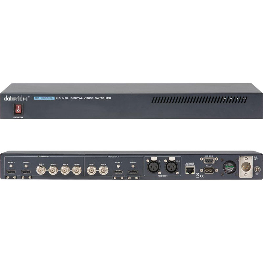 Switcher de Video Digital Hd Datavideo Se 1200Mu con 6 Entradas