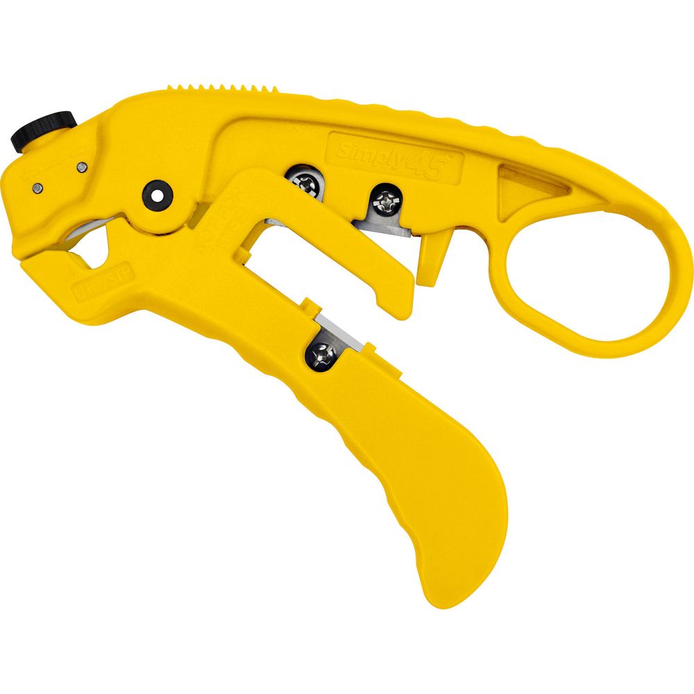 Pelacables Ajustable Simply45 para Cables Lan Blindados Y No Blindados Cat7A 6A 6 5E Amarillo 1544114-REG Pelacables Ajustable Simply45 para Cables Lan Blindados Y No Blindados Cat7A 6A 6 5E Amarillo 1544114-REG