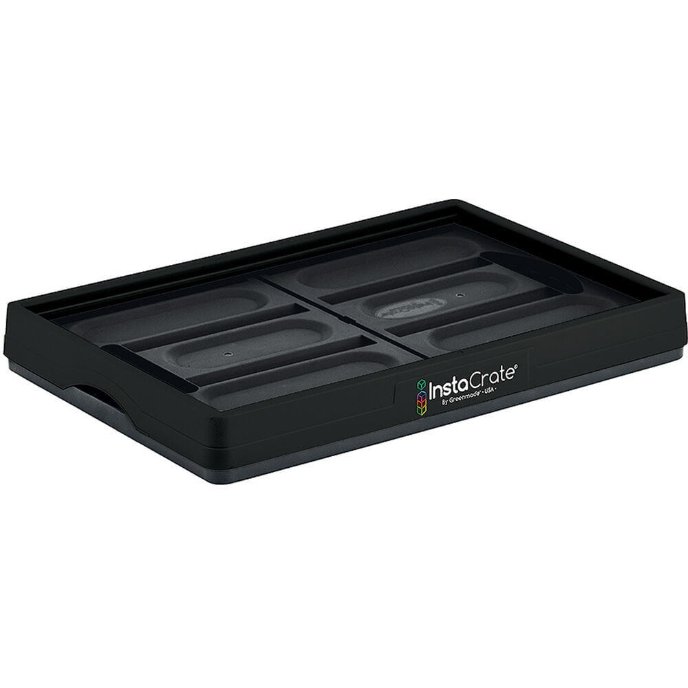 Caja de Plástico Plegable Greenmade Instacrate de 12 Galones Negra