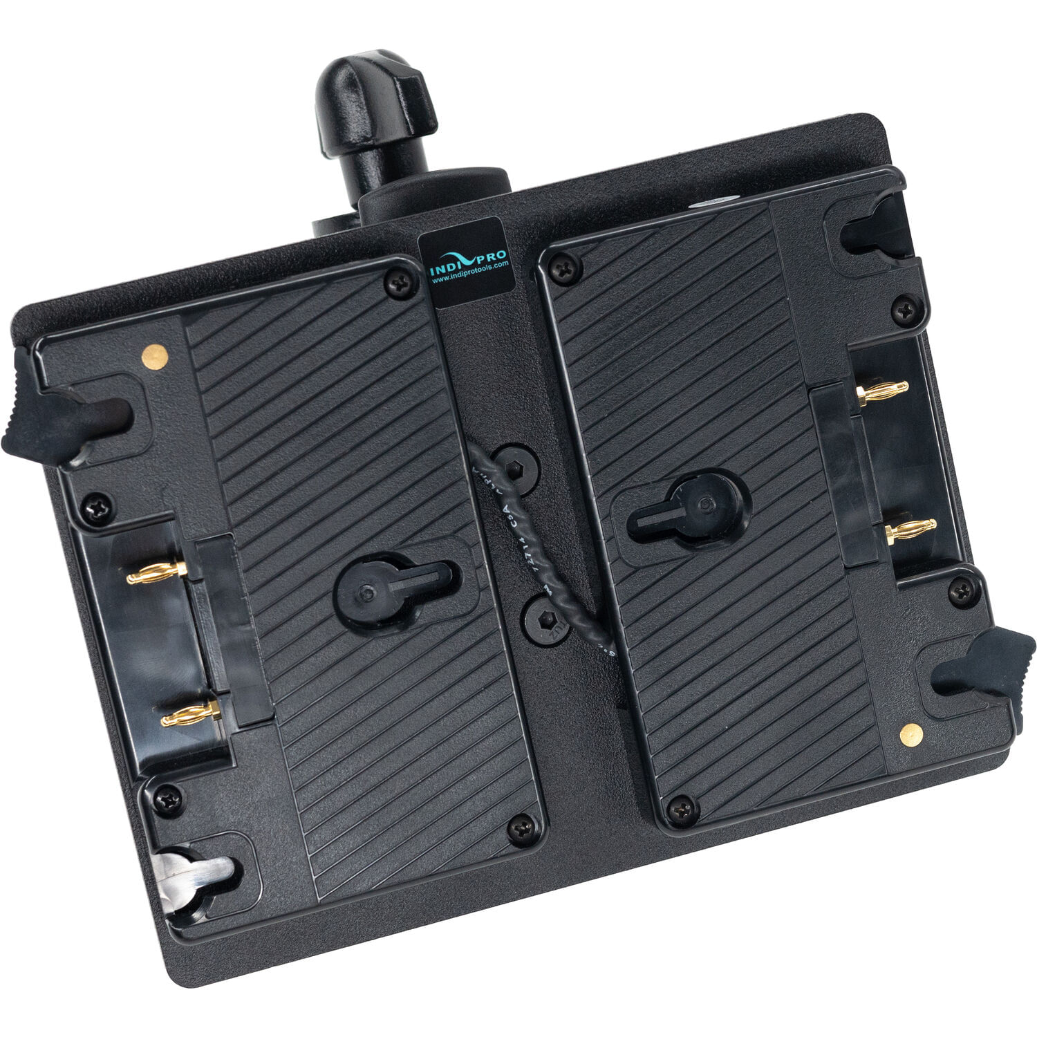 Placas de Batería Dual Gold Mount Indipro Tools 14.8V con Pin Xlr de 3 Pines Y Abrazadera de Bloqueo