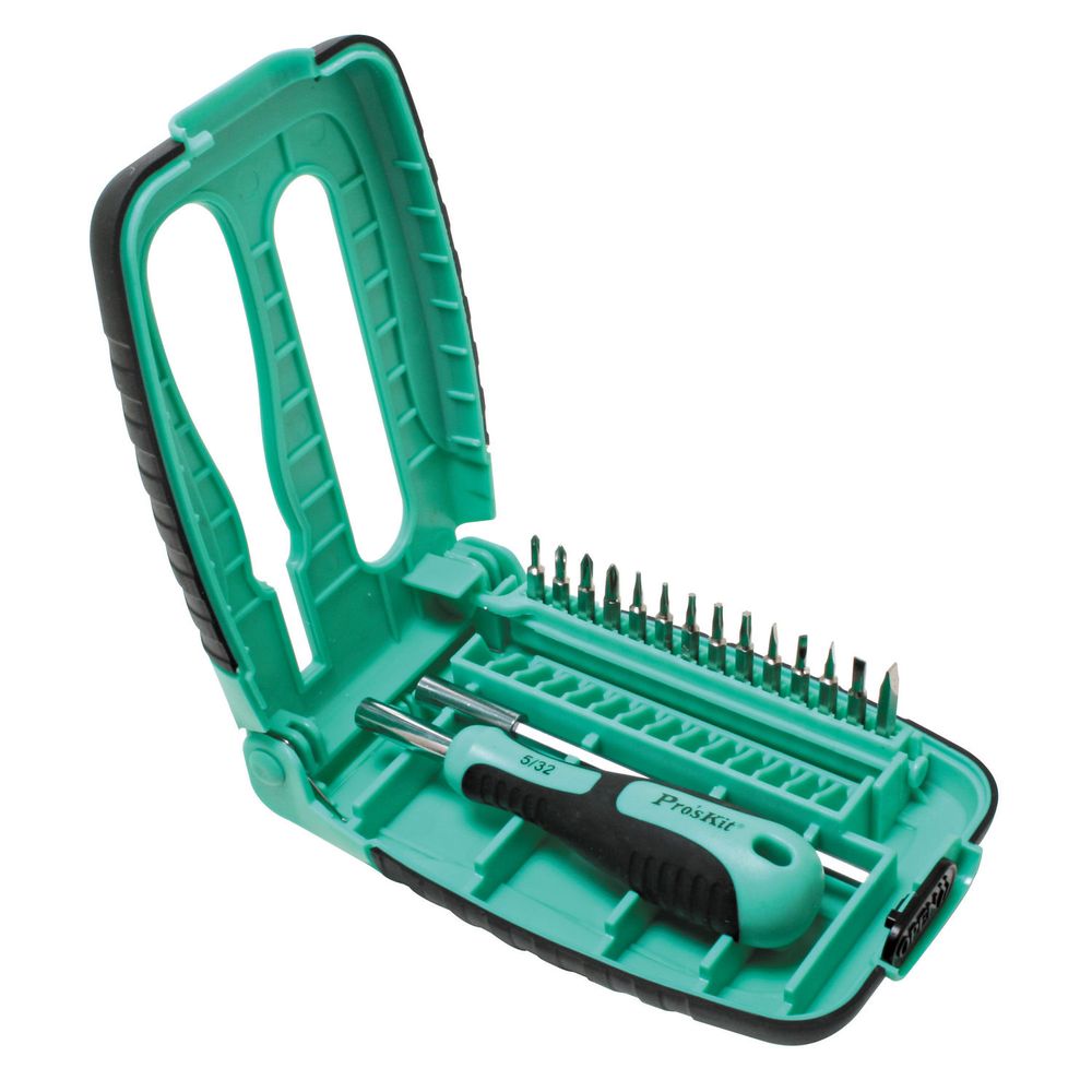 Set de Destornilladores Electrónicos de Precisión Eclipse Tools 15 en 1 Verde Negro 1043111-REG Set de Destornilladores Electrónicos de Precisión Eclipse Tools 15 en 1 Verde Negro 1043111-REG