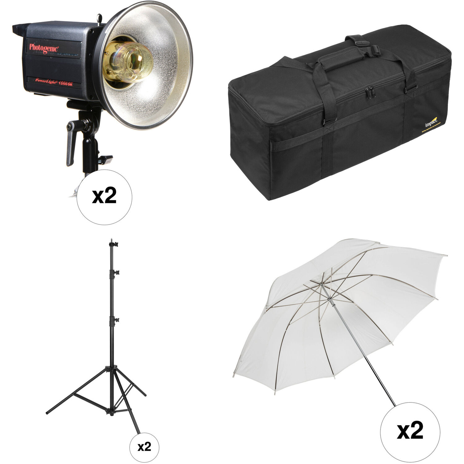 Kit de Dos Monolights Photogenic Powerlight Dr Uv 120Vac