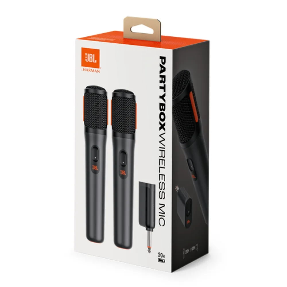 Pack 2 Microfonos JBL PartyBox Wireless Mic 20 horas