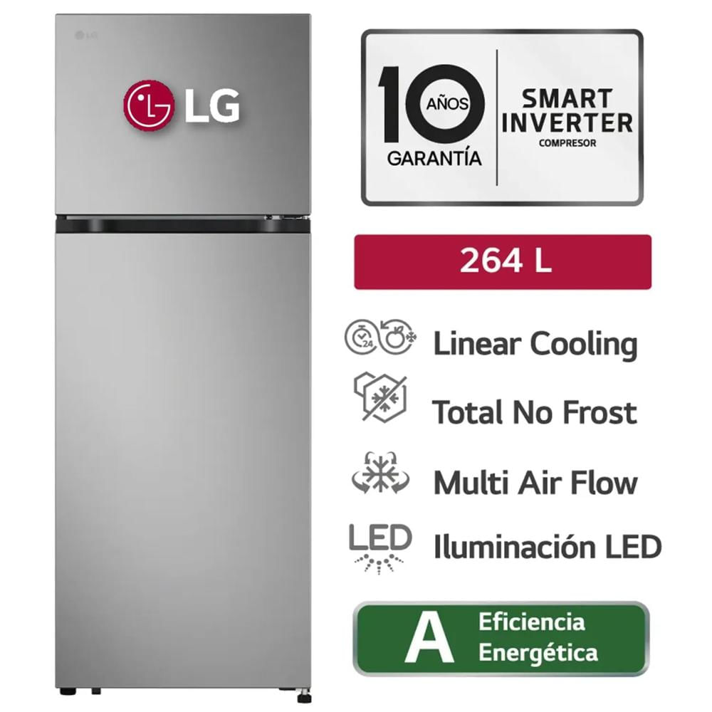Refrigeradora LG 264 LT No frost VT26BPY Plata Refrigeradora LG 264 LT No frost VT26BPY Plata
