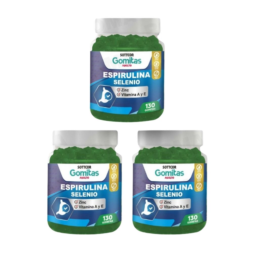 PACK 3 GOMITAS ESPIRULINA SELENIO 390 UND