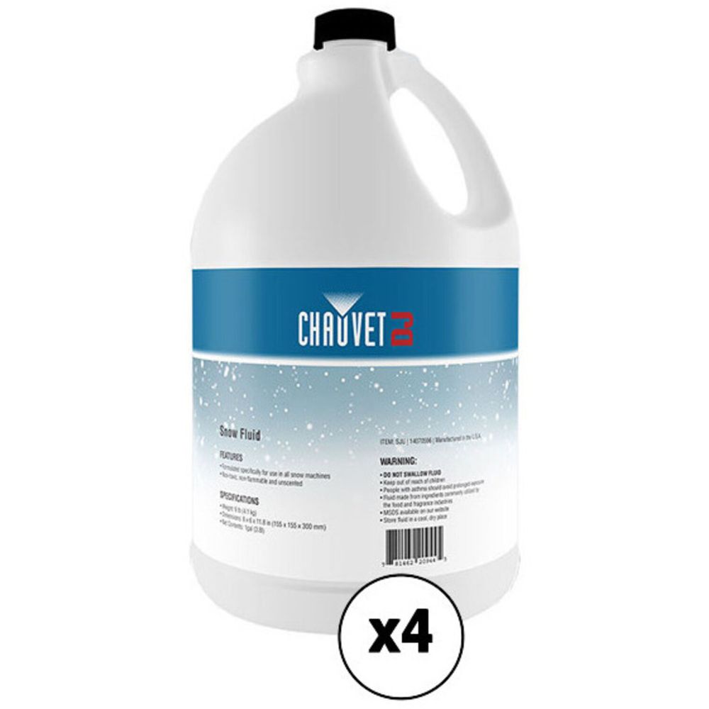 Líquido para Nieve Chauvet Dj Sju 1 Galón Paquete de 4 Líquido para Nieve Chauvet Dj Sju 1 Galón Paquete de 4
