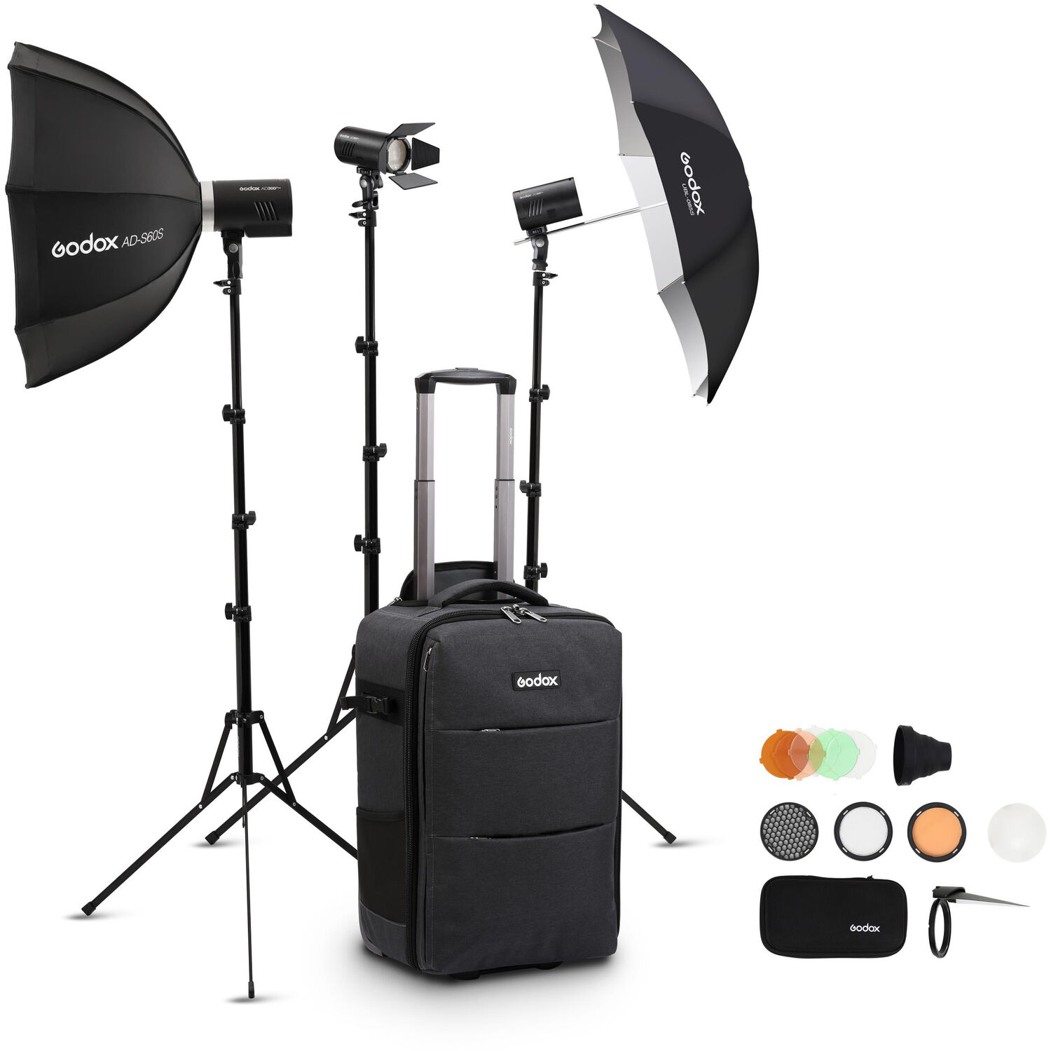 Kit de 3 Luces Godox Ad300Pro Ad100Pro