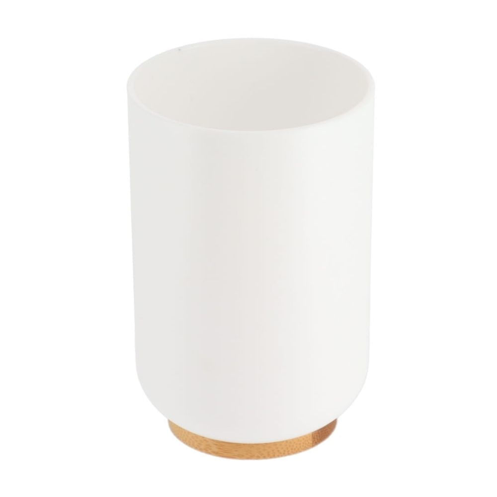 Vaso de Baño Orange Modelo 6174210 de Poliresina Blanco/Bambú