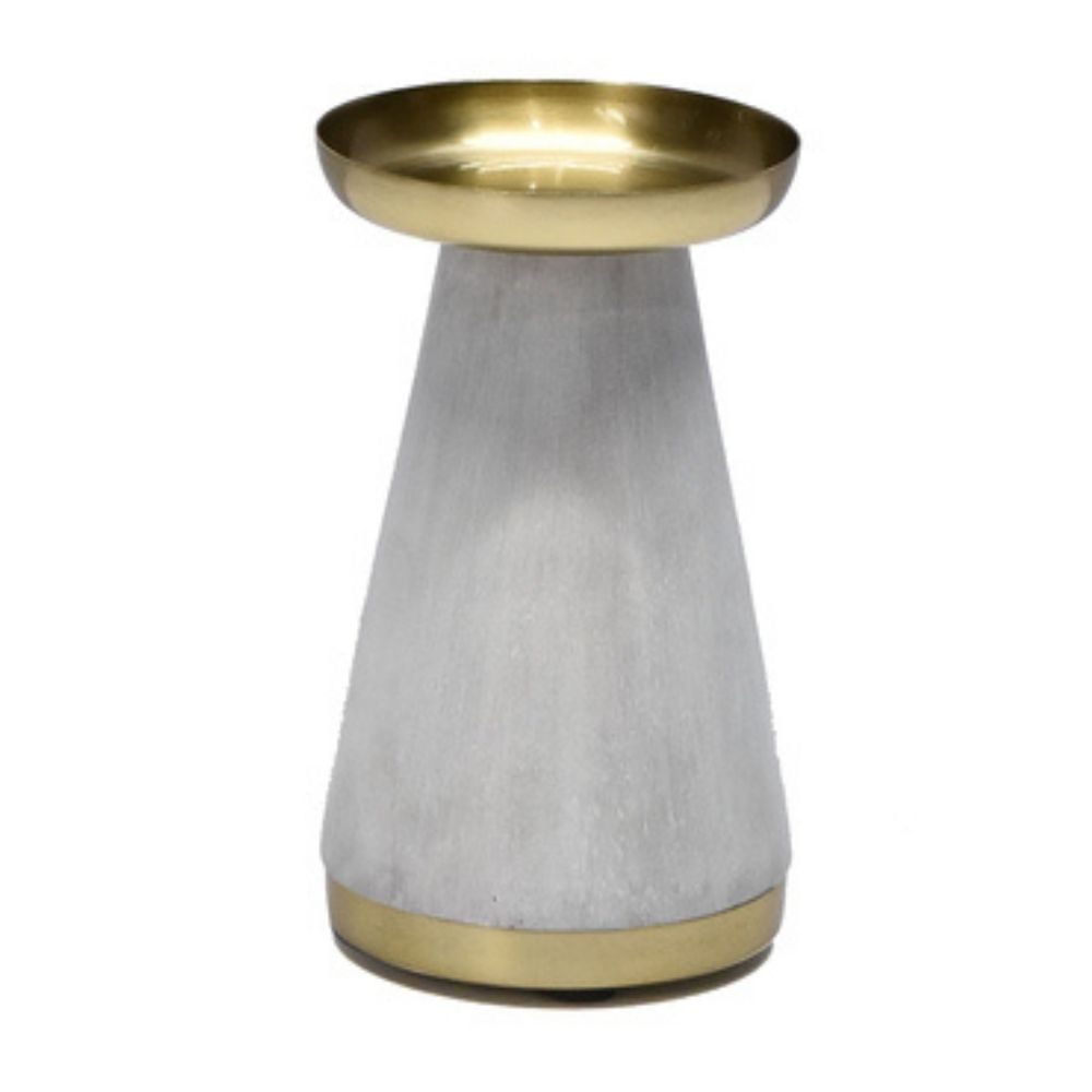 Candelabro 9x13cm Crema Dorado Miro