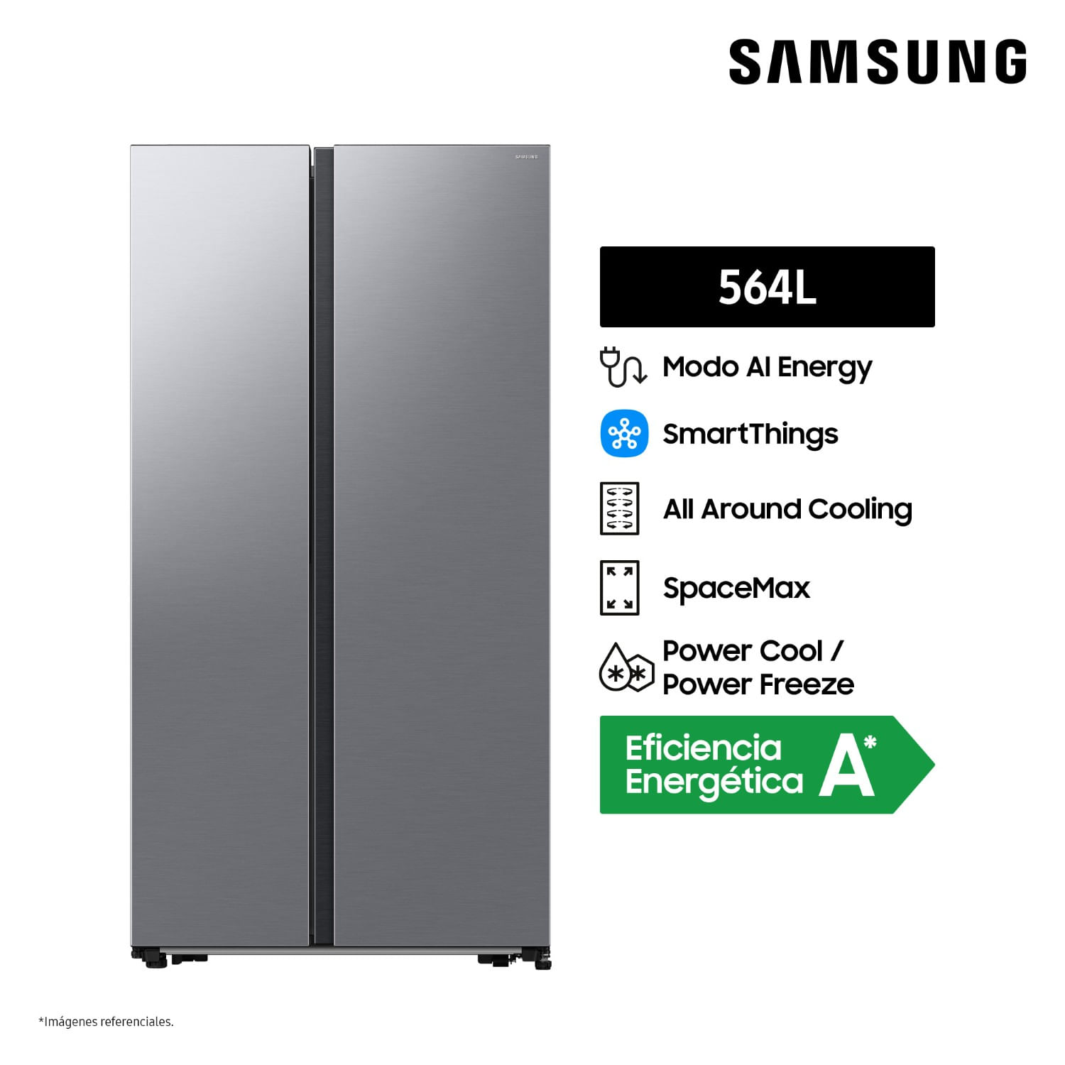 Refrigeradora Samsung All Around Cooling 564Lt Plata RS57DG4000M9/PE