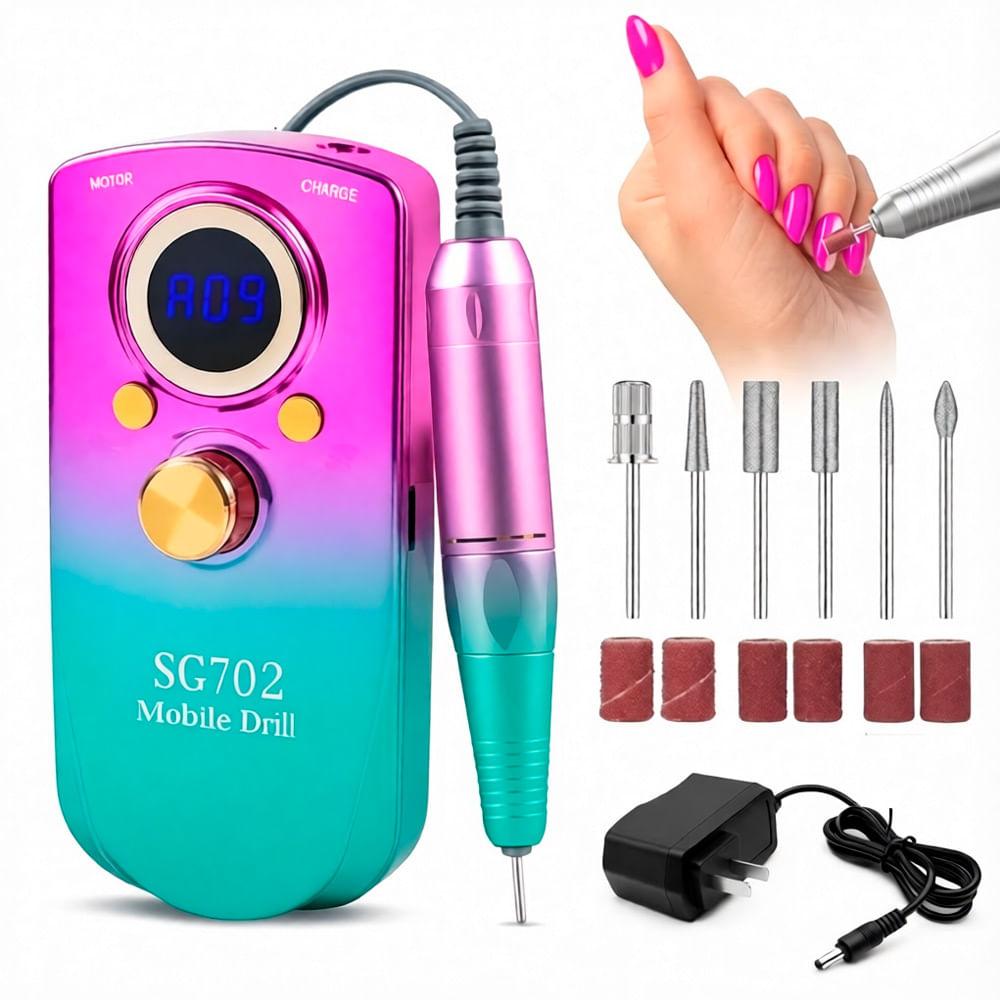 Pulidor De Uñas Profecional Sg702 3500rpm Kit De lijas y limas