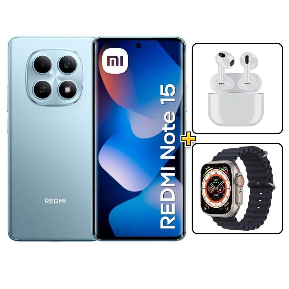 Xiaomi Redmi Note 15 256Gb Azul + Audifonos + Smartwatch REGISTRADO