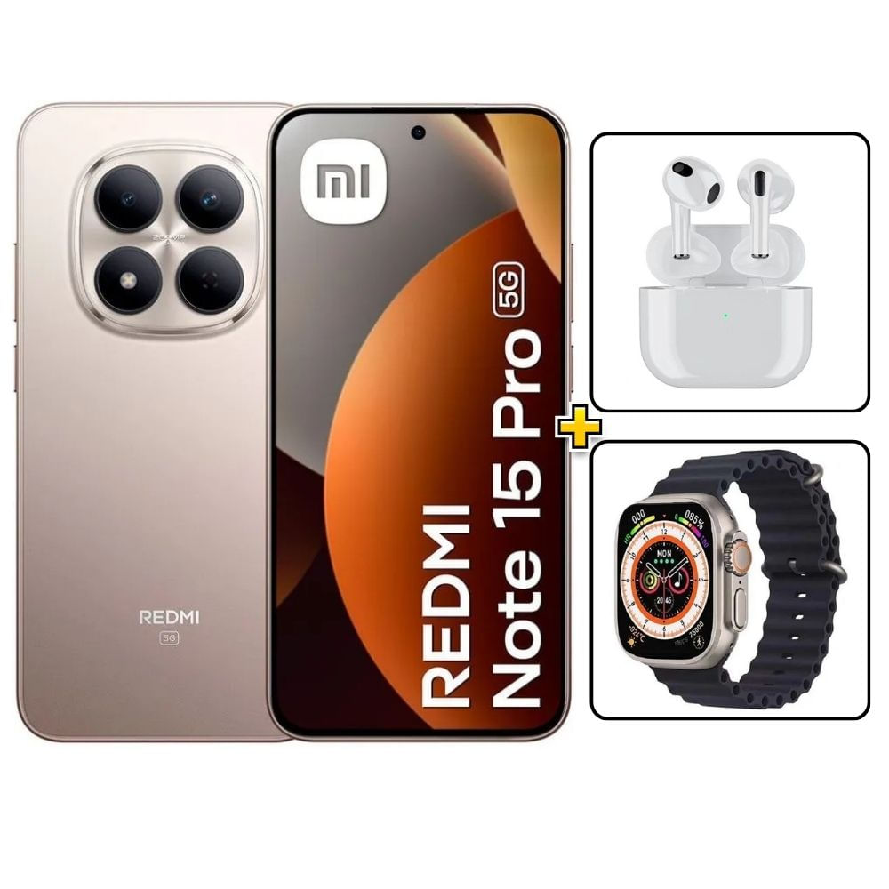Xiaomi Redmi Note 15 Pro 5G 512Gb Titanio + Audifonos + Smartwatch REGISTRADO