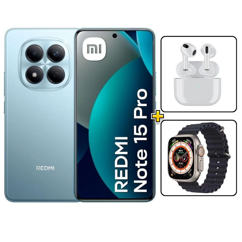Xiaomi Redmi Note 15 Pro 4G 256Gb Azul + Audifonos + Smartwatch REGISTRADO