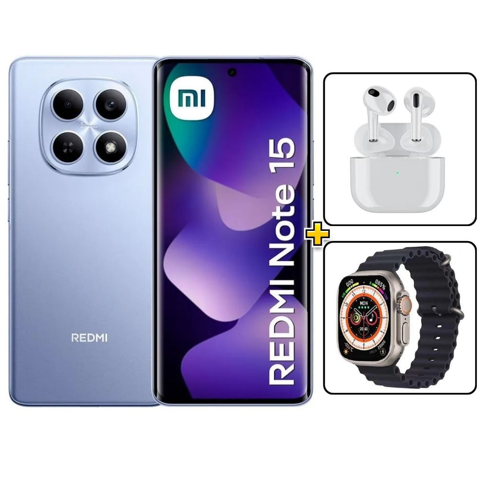 Xiaomi Redmi Note 15 256Gb Morado + Audifonos + Smartwatch REGISTRADO