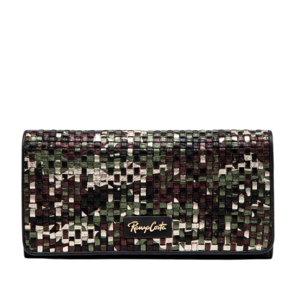 Billetera para Mujer Trama Lux Xl Renzo Costa Wpd 2524 5 Green 1 Black Lux