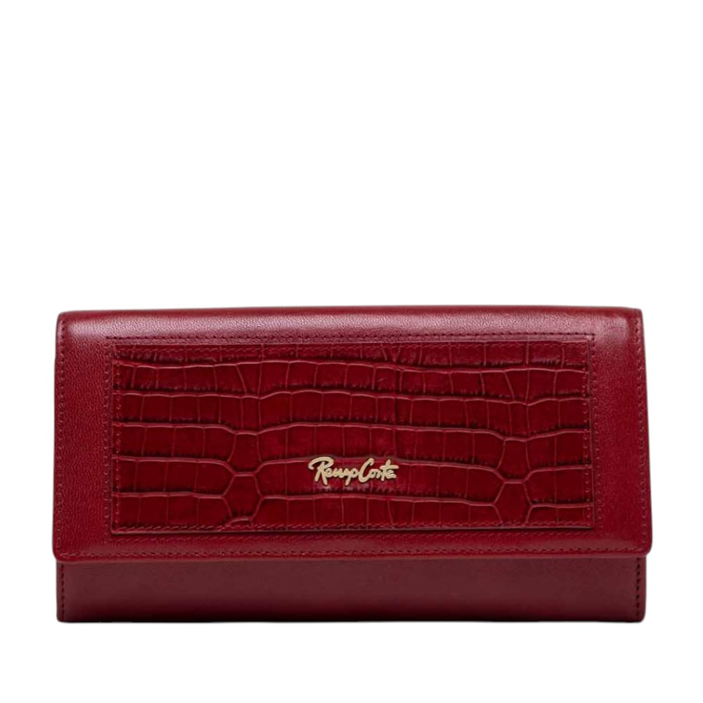 Billetera para Mujer Grande Croco Belle Renzo Costa Wpd 2515 Red Red Mal