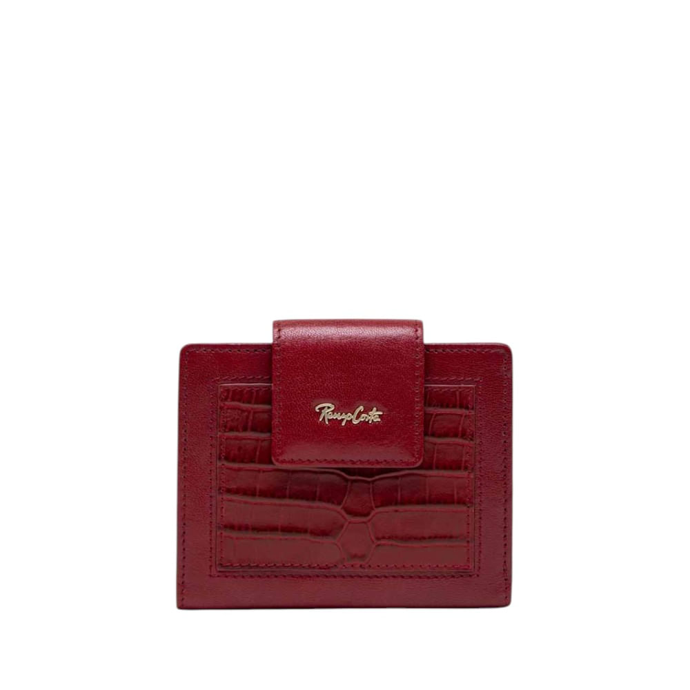 Billetera para Mujer Pequeña Croco Belle Renzo Costa Wpd 2516 Red Red Mal