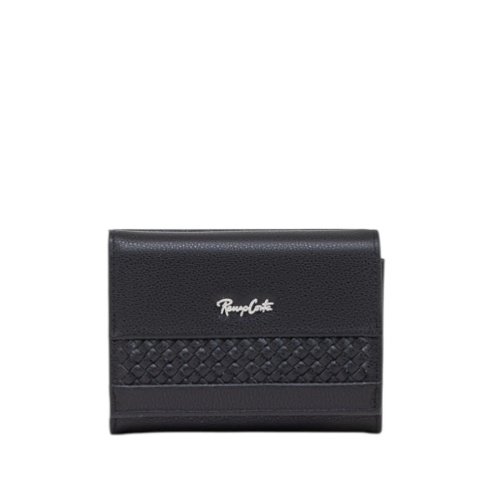 Billetera para Mujer Trenzada Small Renzo Costa Wpd 2310 1 Black Lux