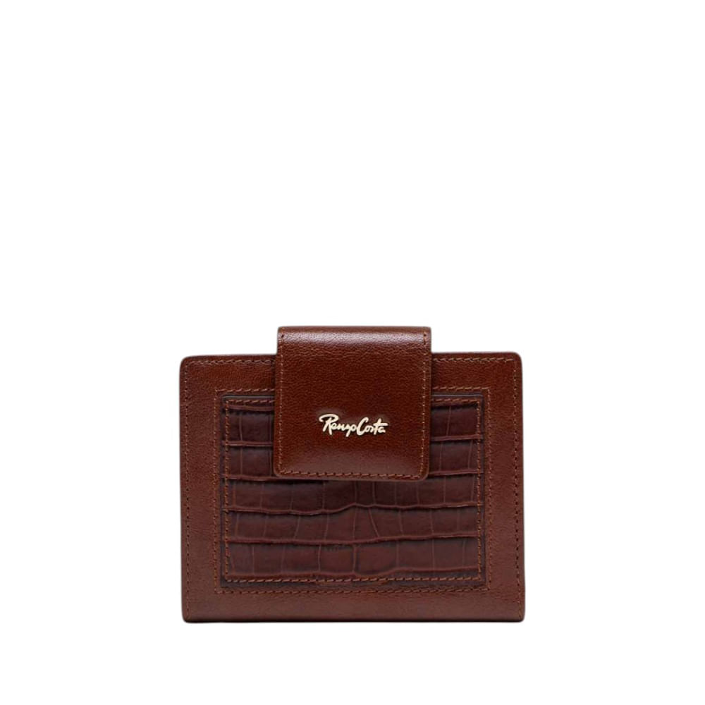Billetera para Mujer Pequeña Croco Belle Renzo Costa Wpd 2516 Cognac Cognac Mal