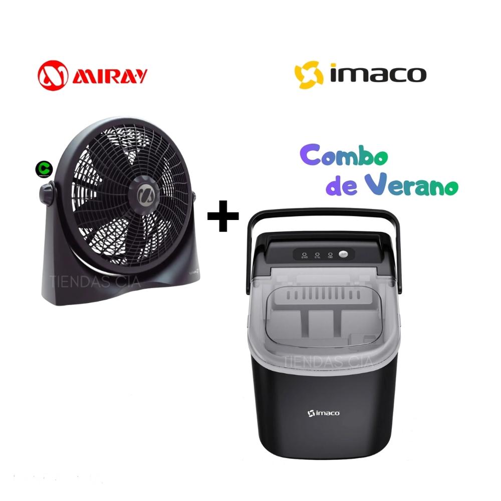 Combo de Verano Maquina para hacer Hielo Imaco y Ventilador VMC-1058