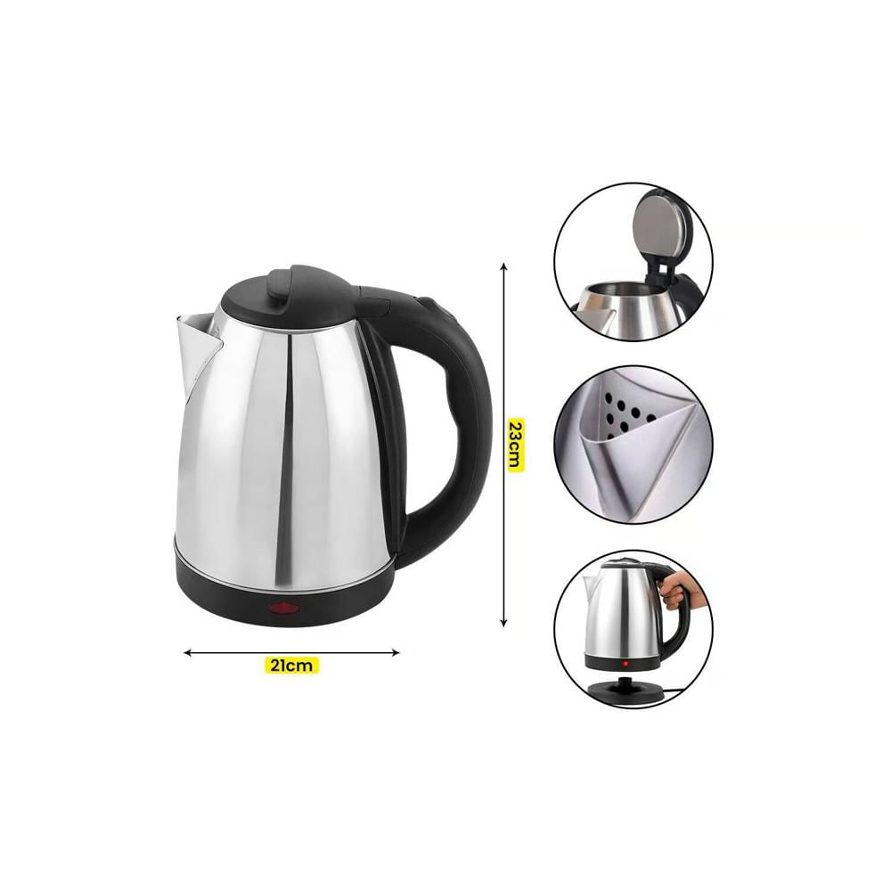 HERVIDOR ELECTRICO JARRA DE  2 LITROS ACERO INOXIDABLE 1500W