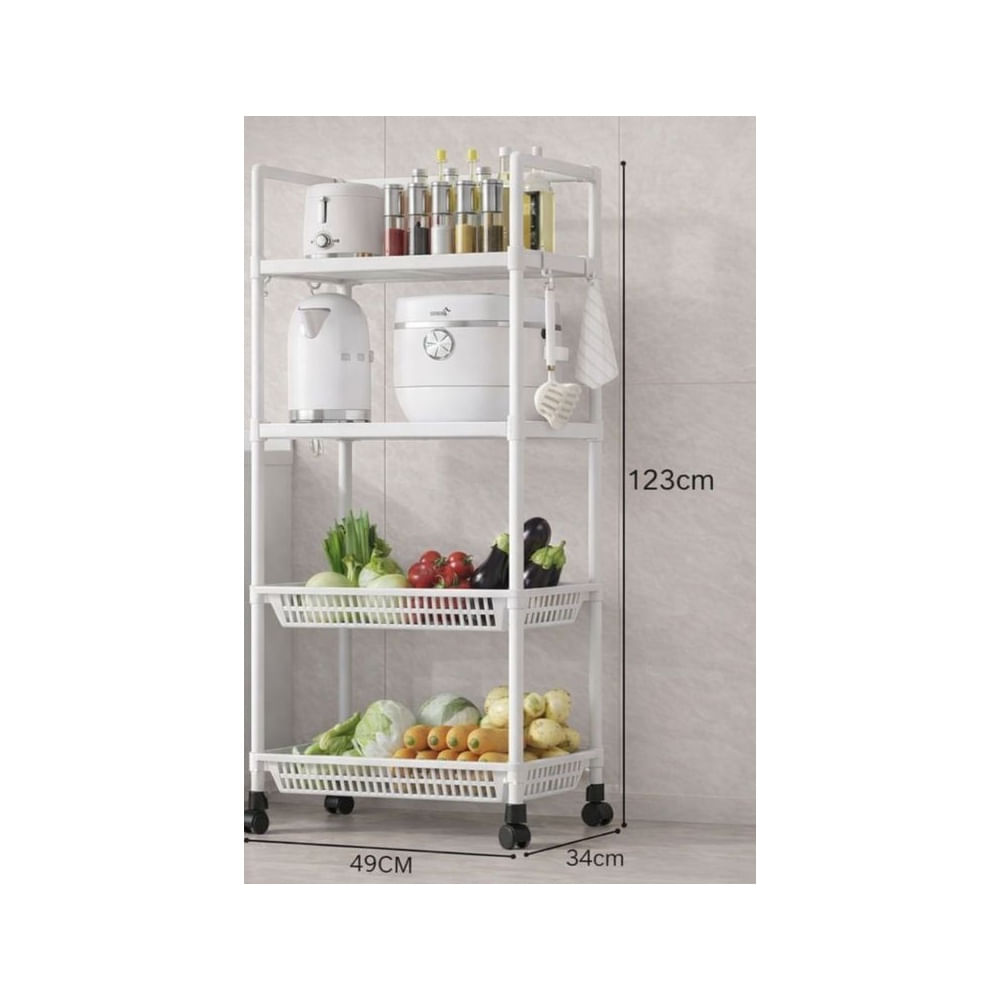 Organizador Multiusos de Cuatro Niveles Blanco