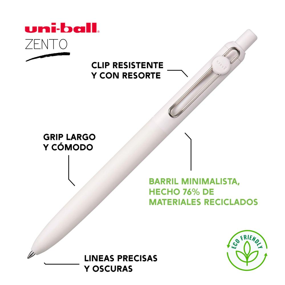UNI Zento Bolígrafo Retráctil Tinta Gel Líquida Negro - LINEN