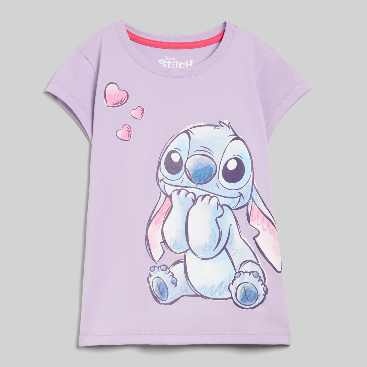 Polo Manga Corta Para Niña Stitch Lls-1241