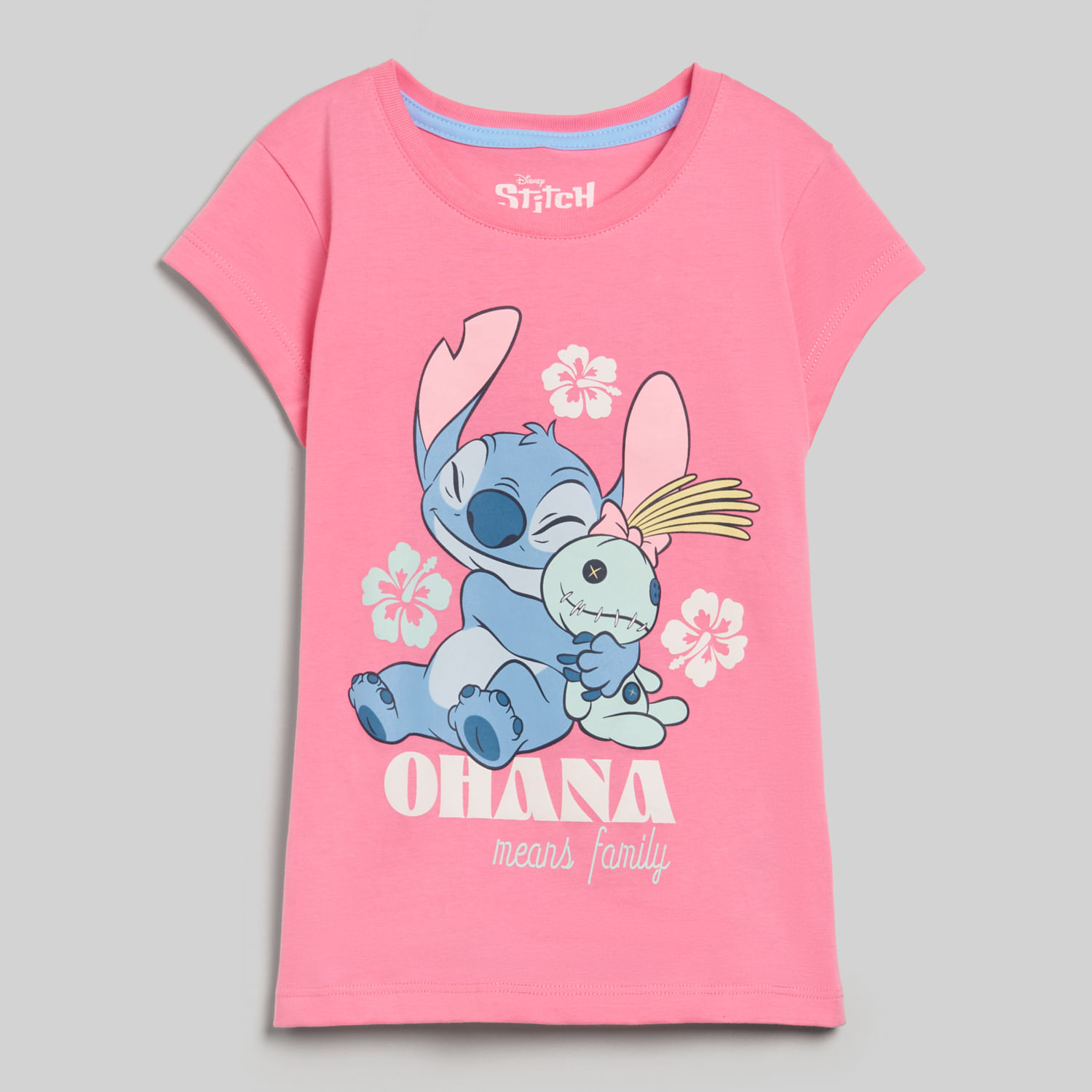 Polo Manga Corta Para Niña Stitch Lls-1240