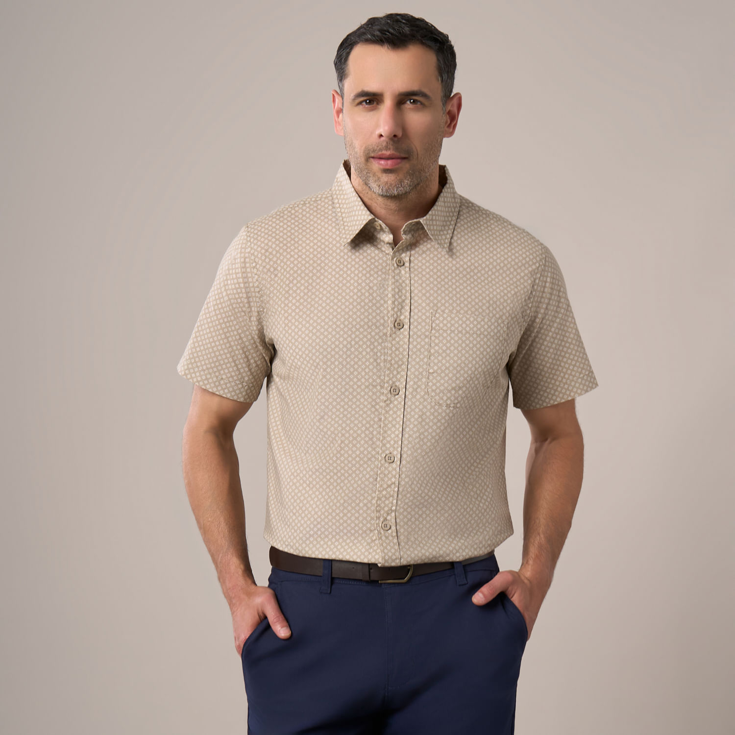 Camisa Hombre Madison Mini Print Col